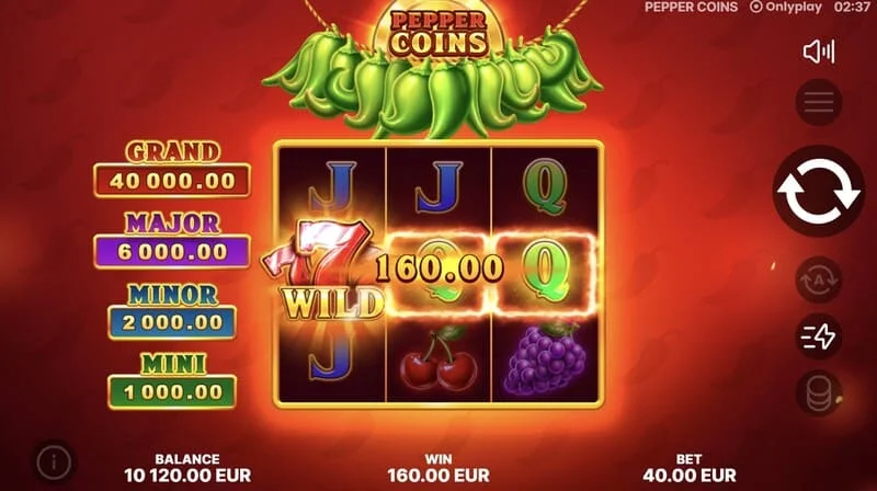 Pepper Coins – Wild a výherná kombinácia